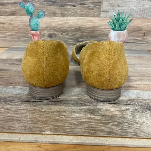 ModCloth mustard Yellow Weave Between pointy toe ballet flats women’s size 8.5 - Picture 6 of 6